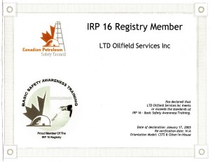 IRP Certificate